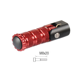 inklapbare voetsteunen M8X20 rood RFTR252ROS