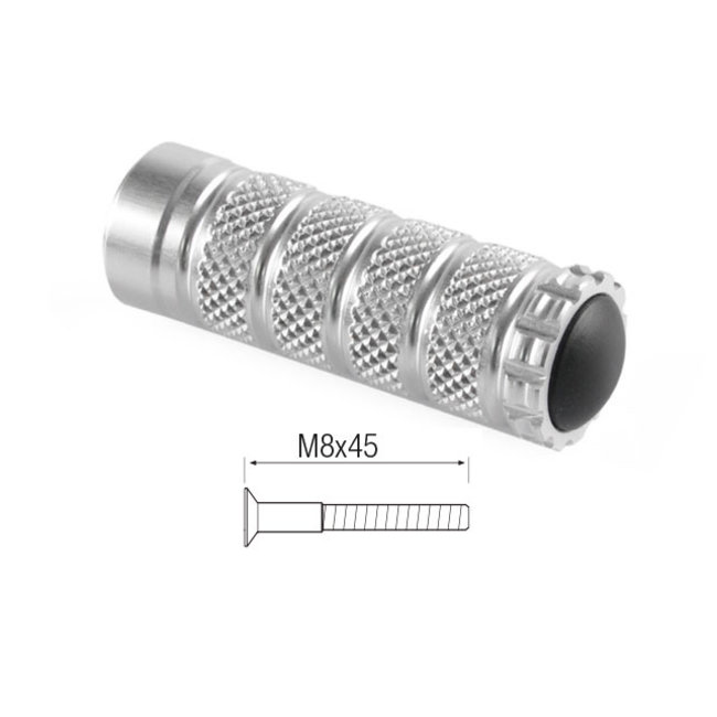 LIGHTECH voetsteunen M8x45 zilver RFTR247SIL