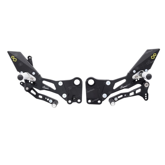 LIGHTECH verstelbare/inklapbare schakelset achter standaard en omgekeerd schakelsysteem KTM RC125 FTRKT001W