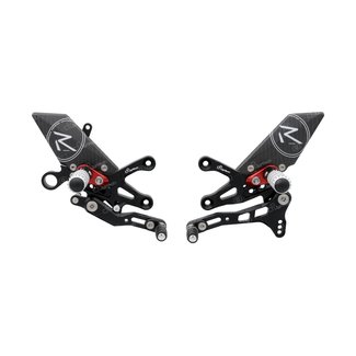 verstelbare/inklapbare schakelset achter standaard Racing schakelsysteem zwart/rood Aprilia RSV4 FTRAP005R