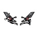 verstelbare/inklapbare schakelset achter Racing omgekeerd schakelsysteem zwart/rood Aprilia RSV4 FTRAP006R