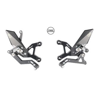 LIGHTECH Adjustable Fix Rearset Standard Shift Black FTRKA008