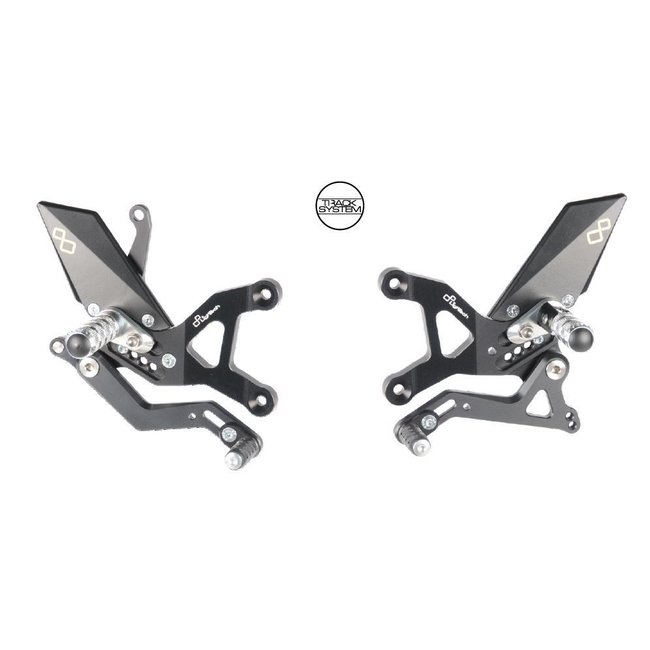 LIGHTECH Adjustable Fix Rearset Standard Shift Black FTRKA008