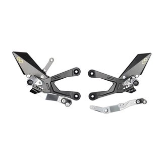 LighTech LIGHTECH Fix Rearset Standard & Reverse Shifting Black Honda CBR1000R-RR FTRHO011