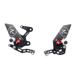 LIGHTECH Racing Fix Rearset Standard & Reverse Shifting Black Kawasaki Ninja 400 FTRKA007R