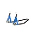 achterstandaard V-steun blauw RSA23FBLU