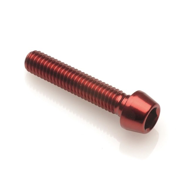 LIGHTECH BTR schroeven met conische kop M6 x 20 rood Ergal 001M6020ROS