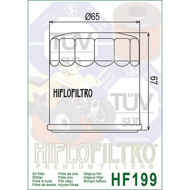Hiflo Filtro HIFLO Oliefilter HF199 Polaris