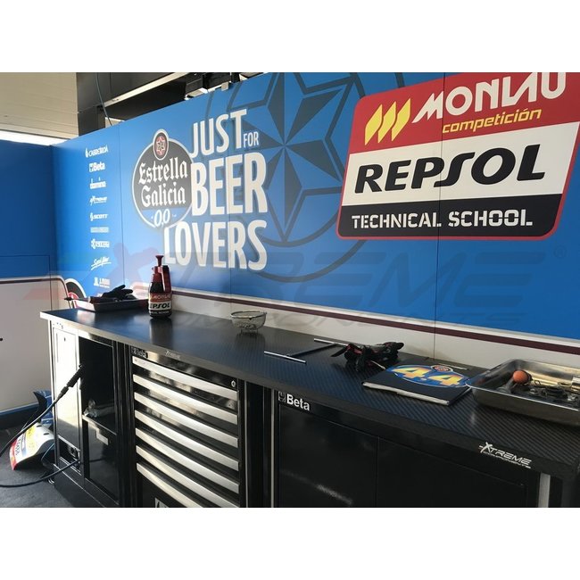 Extreme Components Twill Carbon Fiber cover for tool boxes 2420x520mm (predisposition led)