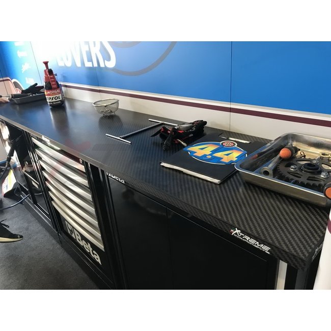 Extreme Components Twill Carbon Fiber cover for tool boxes 1650x520mm (predisposition led)