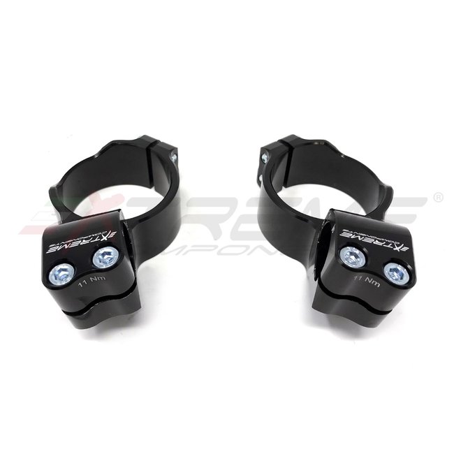 Extreme Components Advanced handlebars 40mm offset and 20mm raised with clips to close the triple clamp - Diameter 55mm for BMW S1000RR (2019/2021)