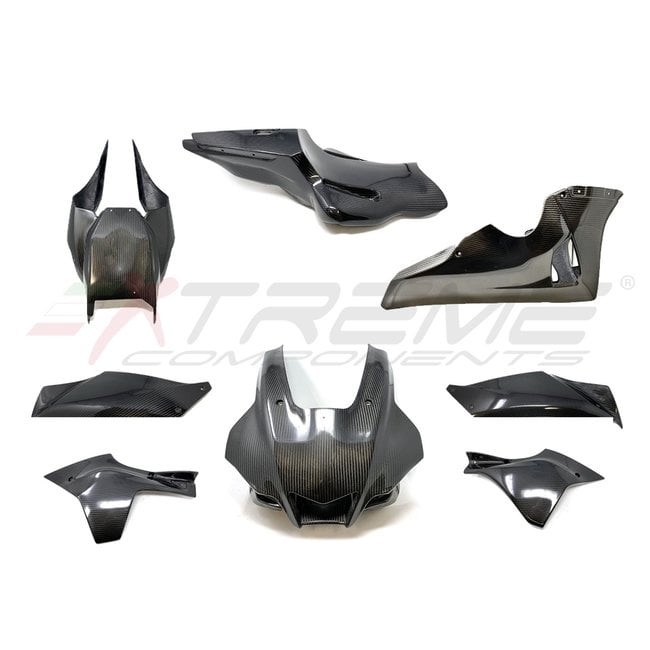 Extreme Components Racing bodywork/fairing: Front upper race fairing + side panels + lower race fairing + rear tail for Yamaha YZF R1 / R1M (2020/2021)