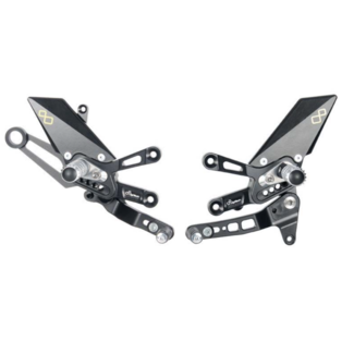 LIGHTECH vaste schakelset achter standaard schakelsysteem zwart Aprilia RSV4 FTRAP005