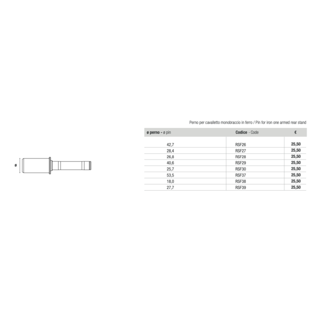 Paddockstand Mono arm opname