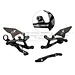 Extreme Components GP EVO rear sets kit for BMW S1000RR (2015/2018) (standard and reverse shifting) with carbon fiber heel guard (black)