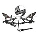 Extreme Components GP EVO rear sets kit for Honda CBR 1000 RR-R / SP (2020/2022) (standard shifting) with carbon fiber heel guard (black)