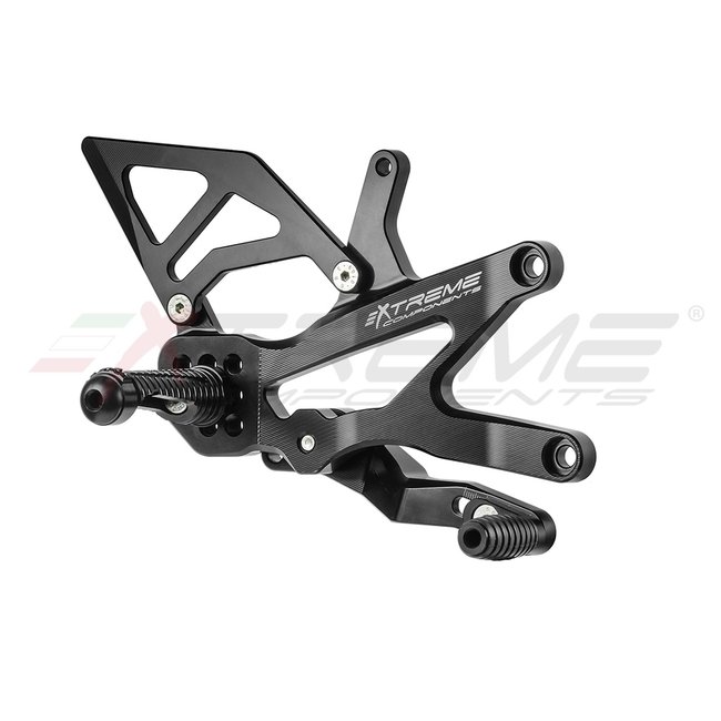 Extreme Components GP EVO rear sets kit for Honda CBR 1000 RR-R / SP (2020/2022) (reverse shifting) with aluminium heel guard (black)