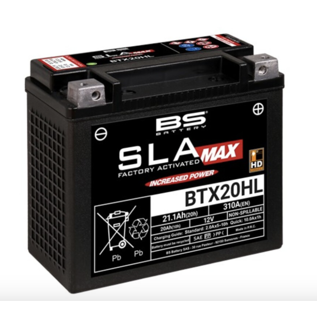 BS Battery BS BATTERY Accu BTX20HL SLA Max Harley Davidson 20Ah