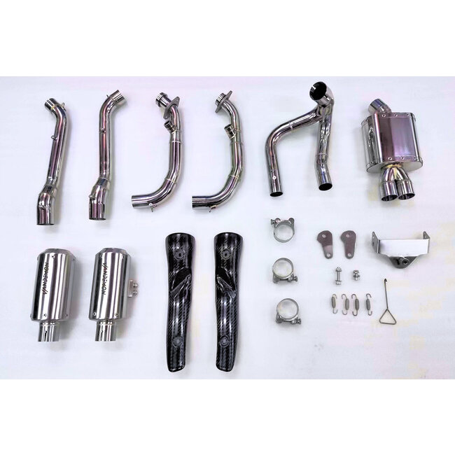 CFMoto 450SR SS High-Mount Stainless Steel Exhaust System