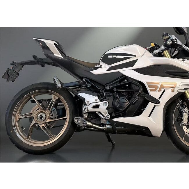 CFMoto 450SR/SS/SRS Low-Mount Stainless Steel Exhaust System