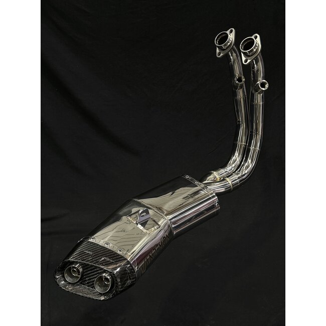 Vandemon Performance CFMoto 450NK Low-Mount Polished Stainless Steel Exhaust System