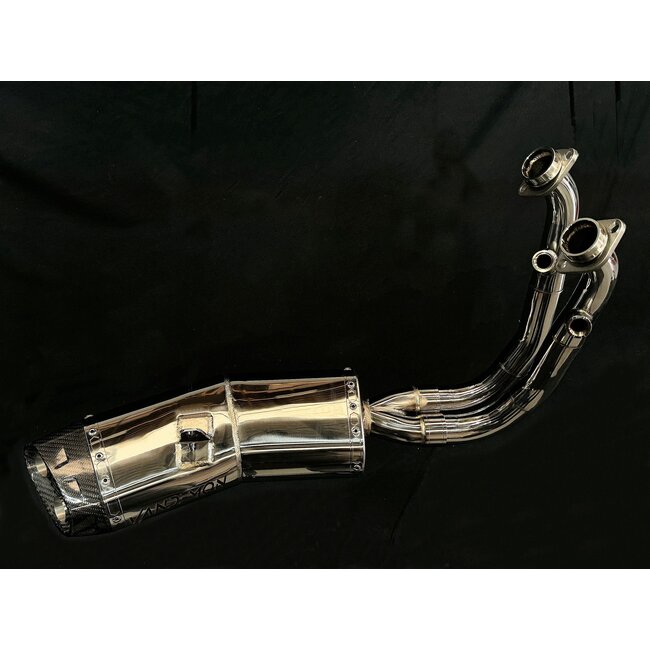 Vandemon Performance CFMoto 450NK Low-Mount Polished Stainless Steel Exhaust System