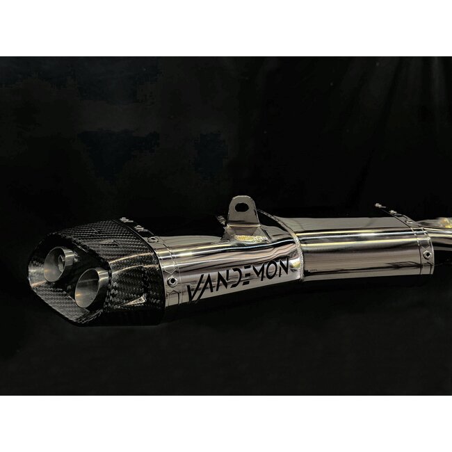 Vandemon Performance CFMoto 450NK Low-Mount Polished Stainless Steel Exhaust System