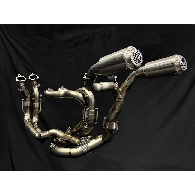 Ducati Panigale V4 / Streetfighter V4 Hooggeplaatst Volledig Titanium Uitlaatsysteem
