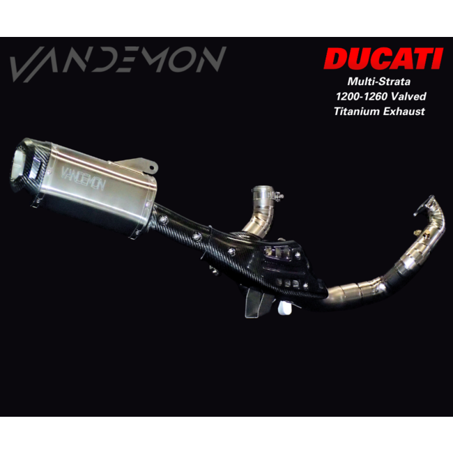 Ducati Multistrada 1200 / 1260 Vandemon Valved Volledig Titanium Uitlaatsysteem