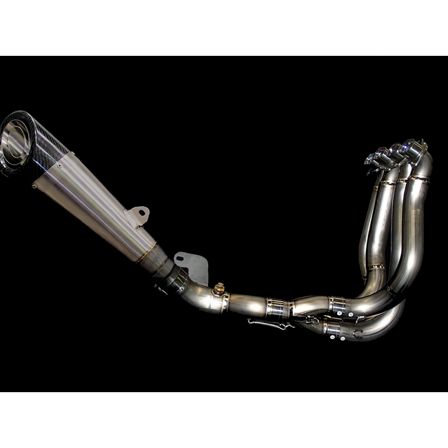 Kawasaki Ninja H2 / H2R Vandemon Brushed Full Titanium Exhaust System with Carbon Tip Muffler