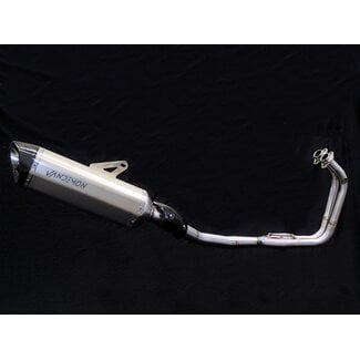Kawasaki Ninja 400 EX400G Vandemon RVS Uitlaatsysteem met Titanium Demper 2018–2023