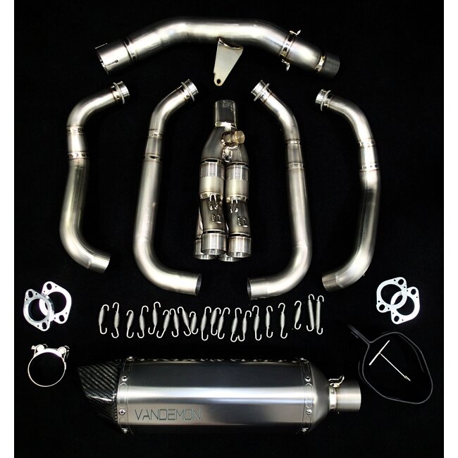 Kawasaki Z1000 / SX Vandemon Volledig Titanium Uitlaatsysteem met Enkele Titanium Demper