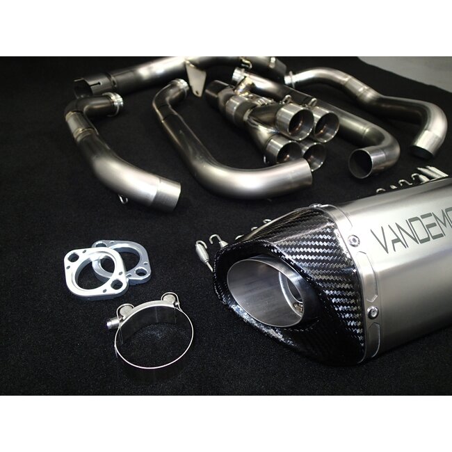Kawasaki Z1000 / SX Vandemon Full Titanium Exhaust System with Single Titanium Muffler