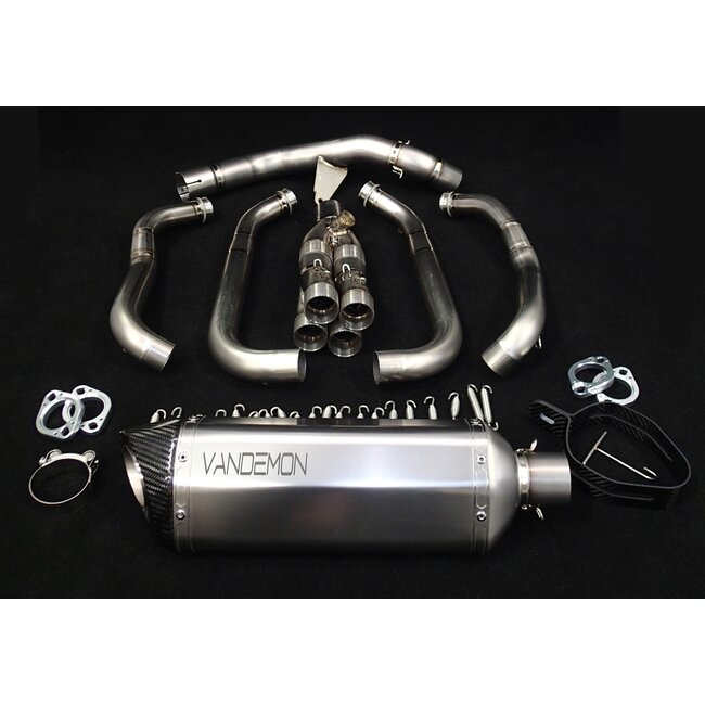 Kawasaki Z1000 / SX Vandemon Full Titanium Exhaust System with Single Titanium Muffler