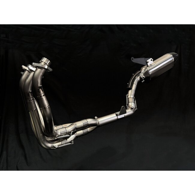 Kawasaki Z1000SX Vandemon Titanium Brushed Exhaust System with Single Titanium Muffler (2014–2024)