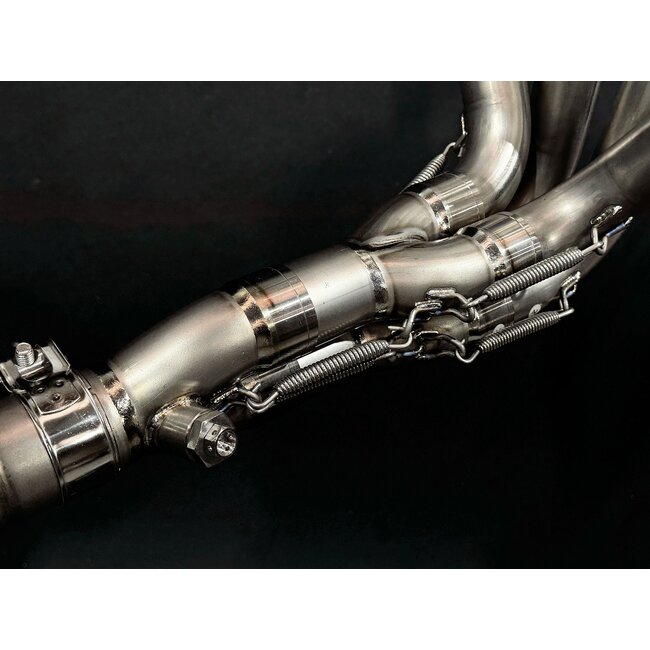 Kawasaki Z1000 Vandemon Dual Titan Komplett-Auspuffanlage mit Carbonfaser Schalldämpfer