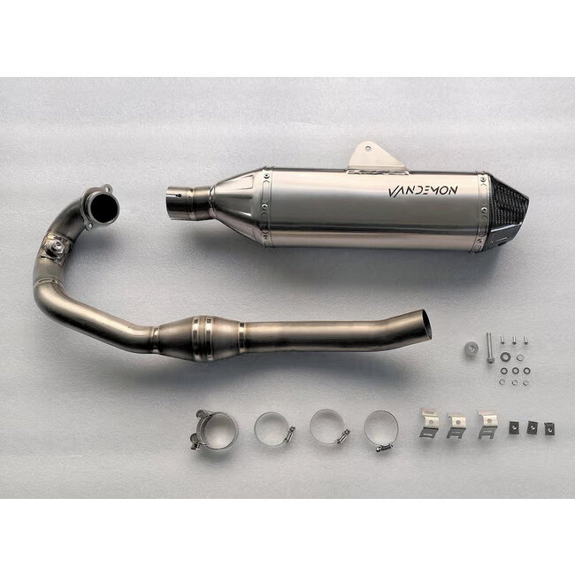 KTM RC 390 / 390 Duke Titanium Slip-On Demper met Cat Delete 2022–2024