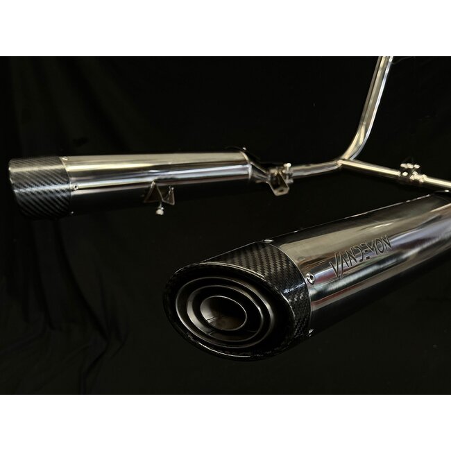 Vandemon Performance Triumph Bonneville Bobber & Speedmaster 1200 Polished Titanium Exhaust (2017–2023)