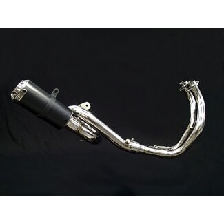 Vandemon Performance Vandemon Yamaha R7 / MT‑07 / FZ‑07 Polished Titanium + Carbon Exhaust System