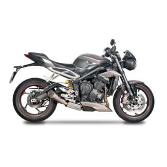 Spark Spark Edelstahl schwarz Endschalldämpfer Triumph Street Triple 2017-2022