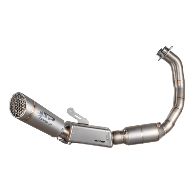 SPARK Exhaust Spark Grid-O full system (RVS collector + pre-silencer box + titanium demper) Yamaha YZF-R7 (2021-2026) - Euro 5+ gehomologeerd