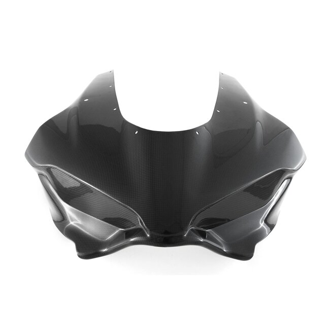 FULLSIX Carbon FullSix Carbon HEADLIGHT FAIRING RACE Ducati Panigale V4 / V4S (modeljaar 2025) - 200 Plain Carbon Glossy (MD-V4R6-C51)