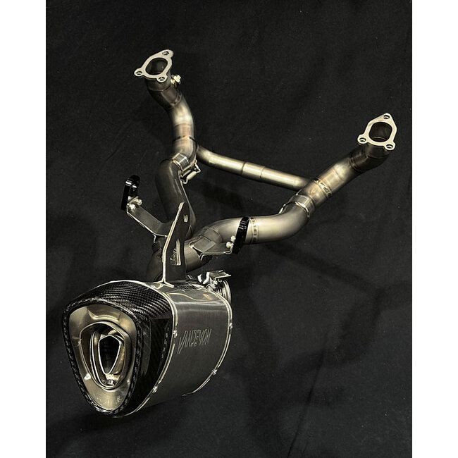 Vandemon Performance Vandemon Performance BMW R1300GS / GSA titanium uitlaatsysteem met OEM klepfunctie (2023-2024) (SKU: BMWR1300GSTIEXHA)