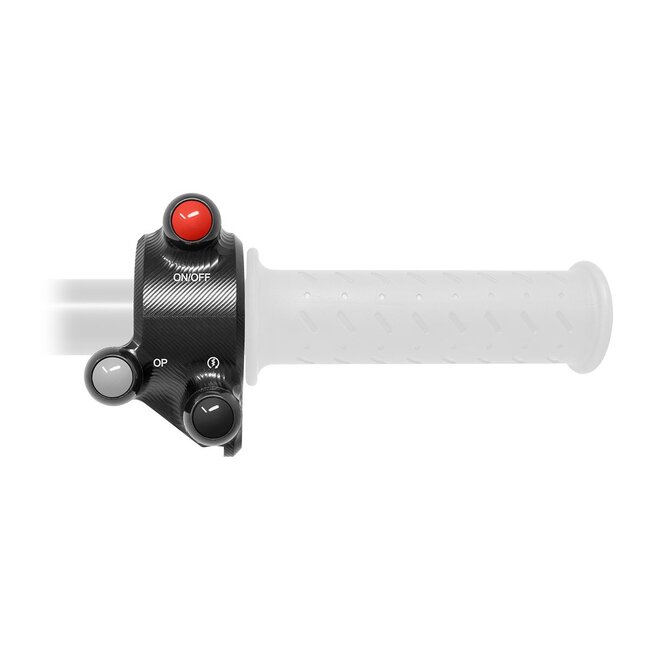Jetprime Jetprime Throttle control cover with integrated handlebar switch for Ducati Monster/S 2014/2016