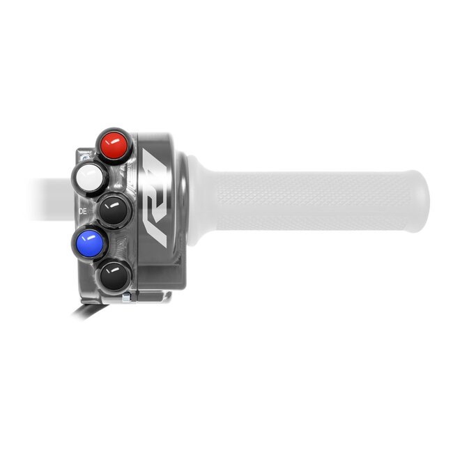 Jetprime Jetprime Throttle control cover with integrated handlebar switch for Yamaha YZF-R1 (Titanium)