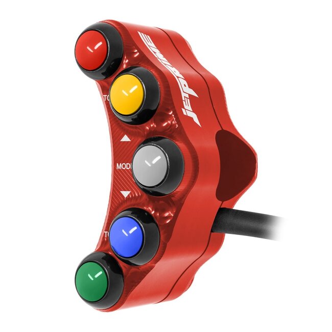 Jetprime Jetprime Left Racing Handlebar Switch for Ducati Panigale 1199 (Red)