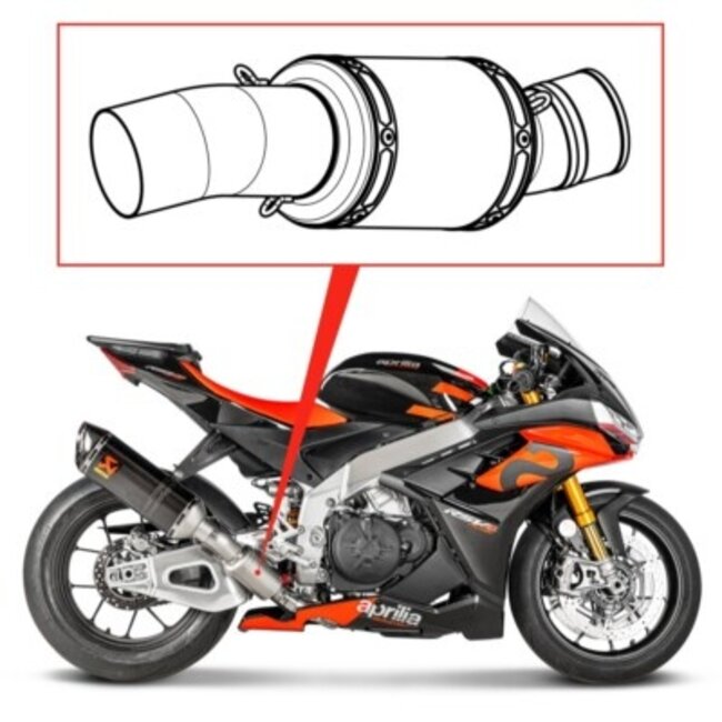 Akrapovic Track Day Aprilia RSV4 titanium tussendemper - L-A10E11/TD