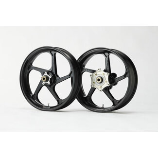 Galespeed Type-GP1S Gesmeed Aluminium Achterwiel 350-17 Matzwart (5-Spaak)