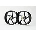 Galespeed Type-GP1S Gesmeed Aluminium Achterwiel 350-17 Matzwart (5-Spaak)