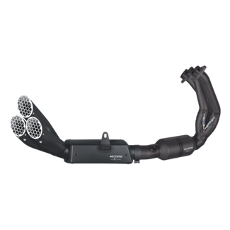 Spark EURO 5 Full System: RVS Bochten + katalysator + TRIPLE MotoGP Style demper Yamaha MT-09/XSR 900 (2021-2025) ZWART